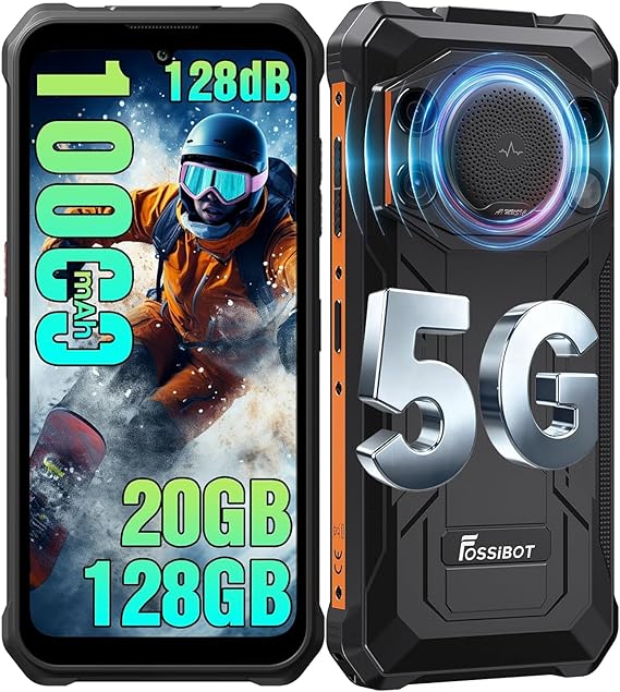 Teléfono resistente F110L con Android 15, altavoz de 128 dB, batería de 10000 mAh, desbloqueado, 12 GB + 128 GB/2 TB, pantalla de 6,745", cámara de 50 MP, doble SIM/OTG/NFC/IP68/IP69K.